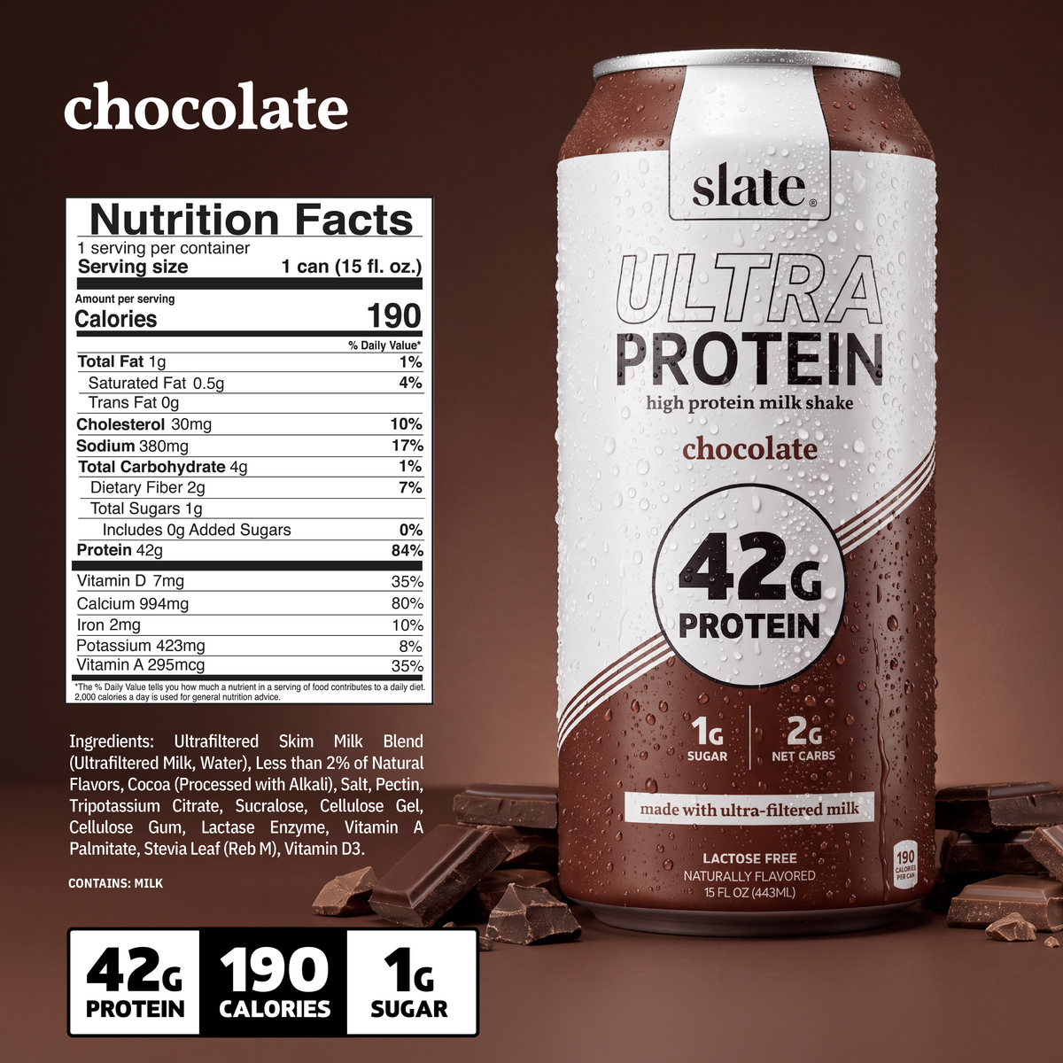 Chocolate 42G Ultra Protein Shake