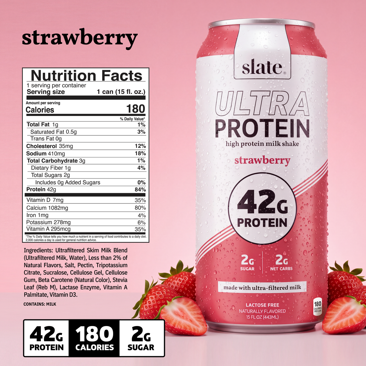 Strawberry 42G Ultra Protein Shake